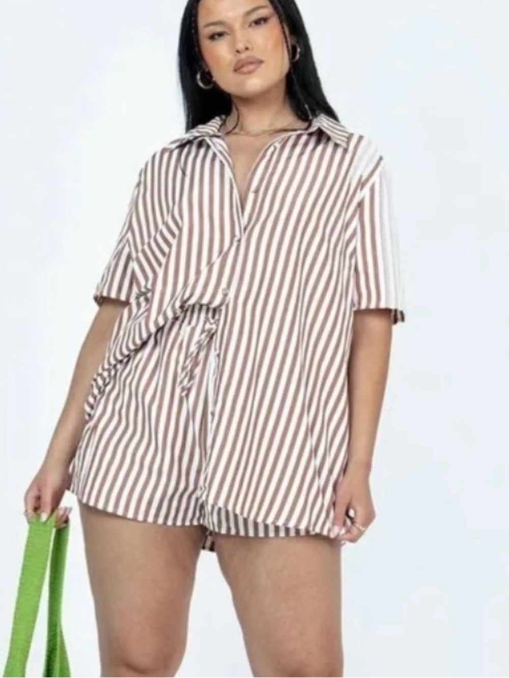 Princess Polly | Short Sleeve Set Button Up Top and Draw String Lined Shorts